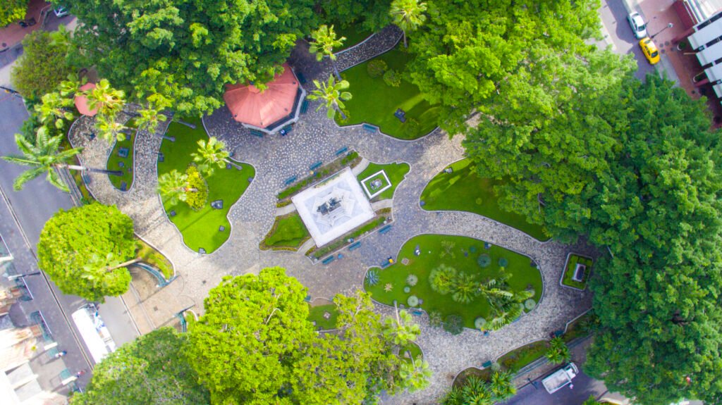 Seminario or Iguana Park photographed from drone